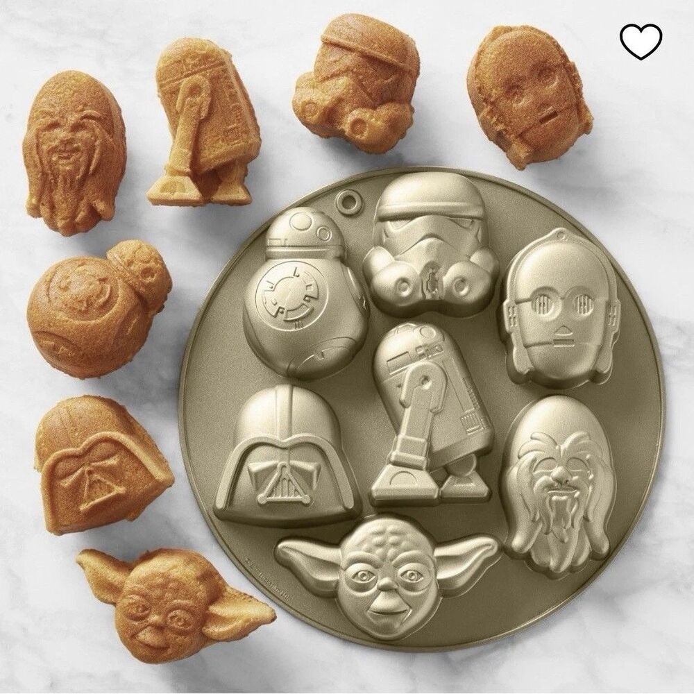 Nordic Ware 12" Star Wars Characters Round Gold Nonstick Cake Pan Baking Mold